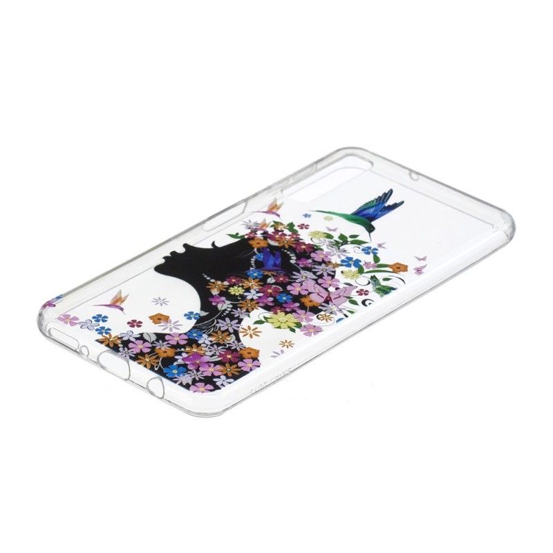 Kuori Samsung Galaxy A7 Läpinäkyvä Kukkatyttö