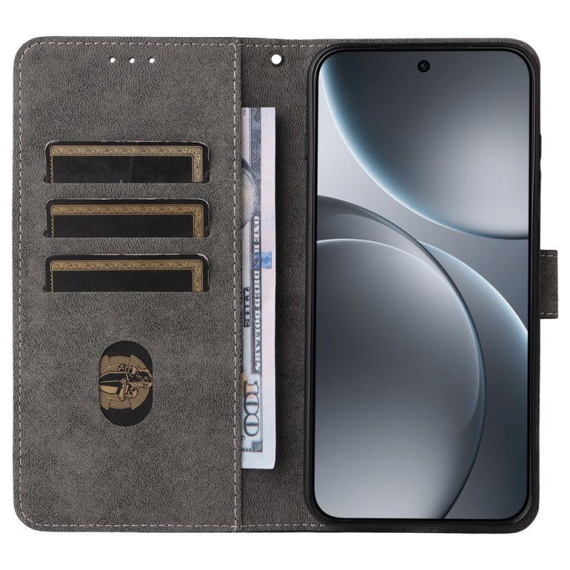 Nahkakotelo Oppo Find X9 5g Mokkanahkakuvio Hihnalla