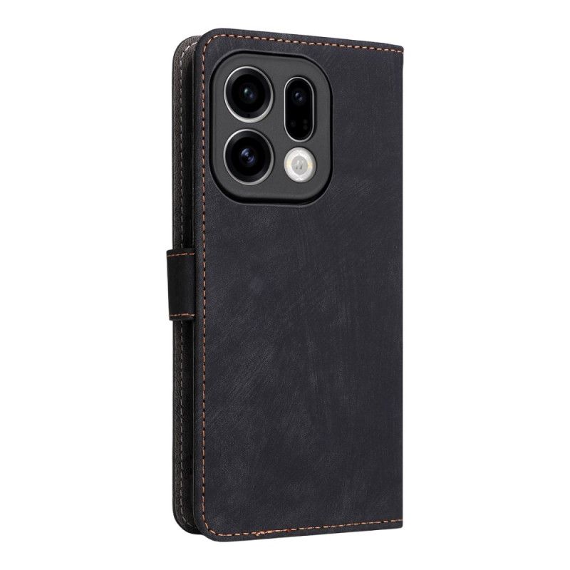 Nahkakotelo Oppo Find X9 5g Mokkanahkakuvio Hihnalla