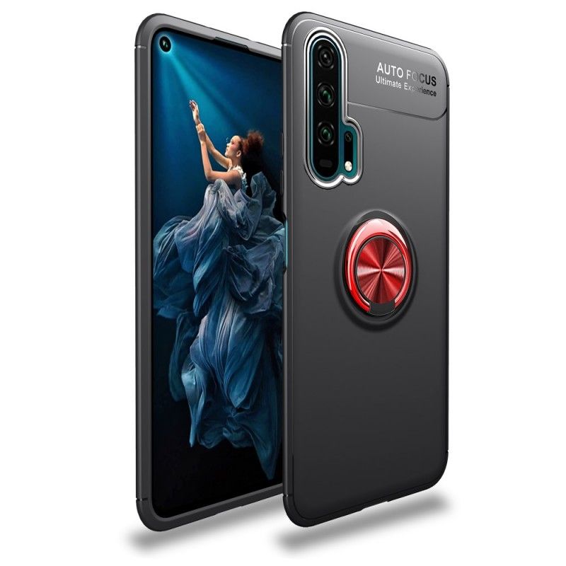 Case Kuoret Honor 20 Pro Punainen Musta Puhelinkuoret Pyörivä Rengas
