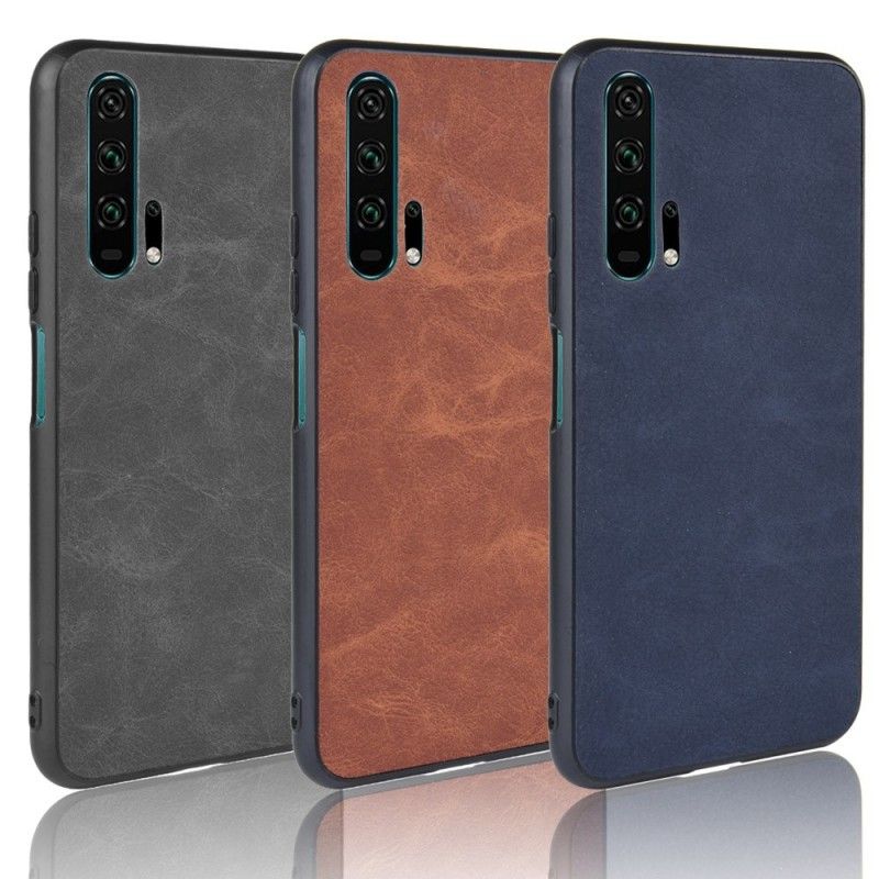 Kuori Honor 20 Pro Ruskea Vintage-Tyylinen Nahkaefekti Suojakuori