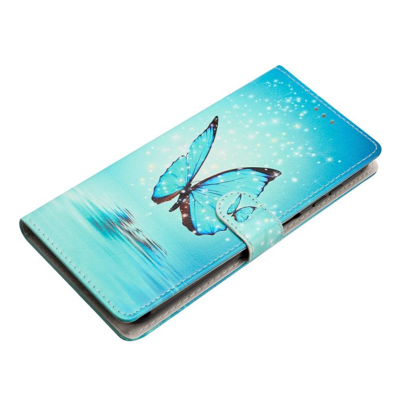 Kotelot Samsung Galaxy A15 5g Puhelinkuoret Sininen Perhonen Hihnalla