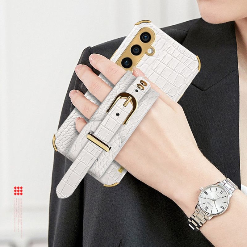 Kuori Samsung Galaxy A15 5g Krokotiilityyli Rannekorun Tuella