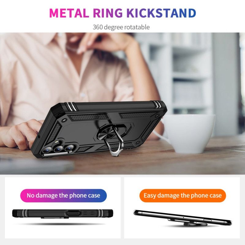 Kuori Samsung Galaxy A15 5g Metallityyli Tukirenkaalla