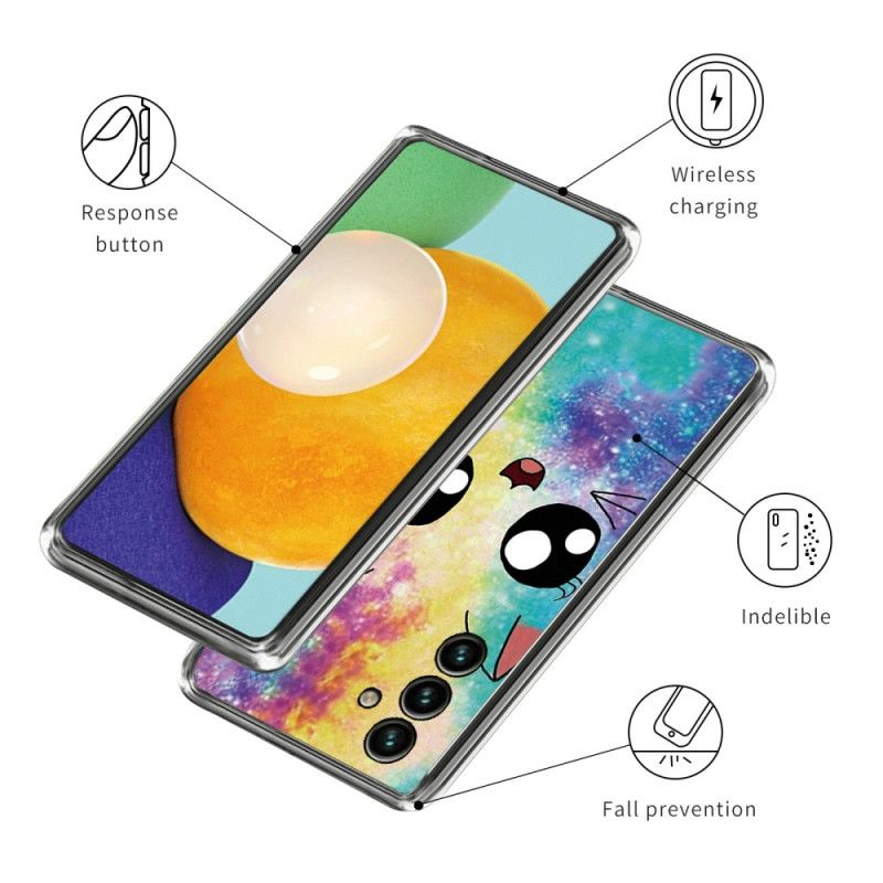 Kuori Samsung Galaxy A15 5g Rainbow Cat