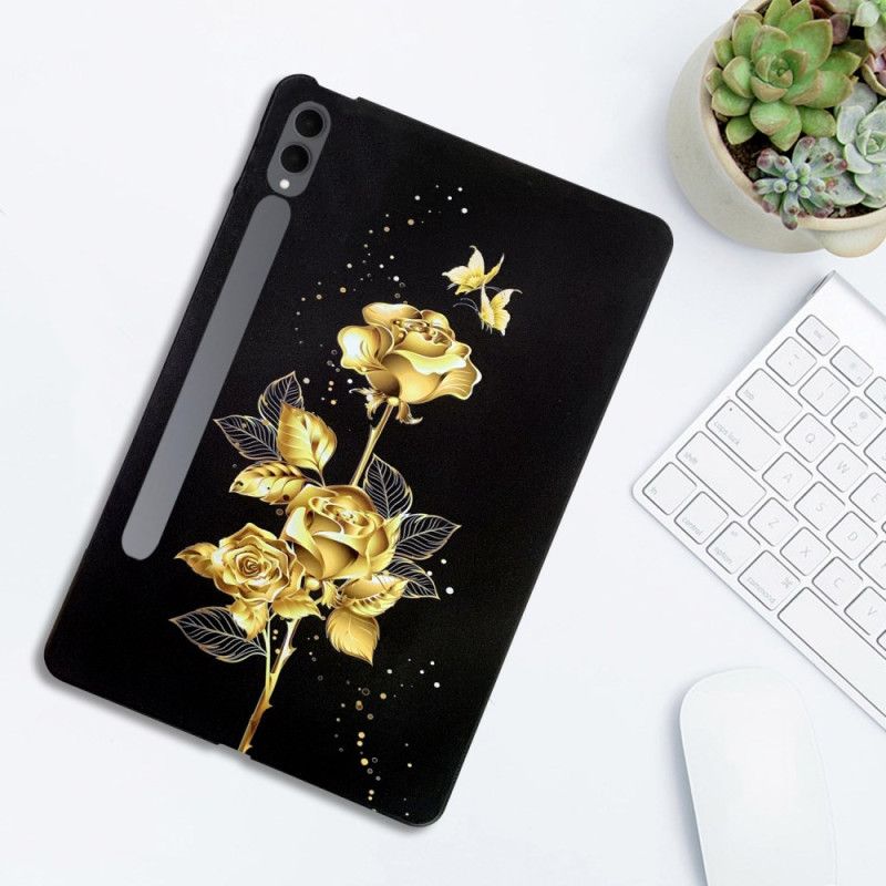 Kuori Samsung Galaxy Tab S11 Ultra Perhosia Ja Kultaa Ruusut