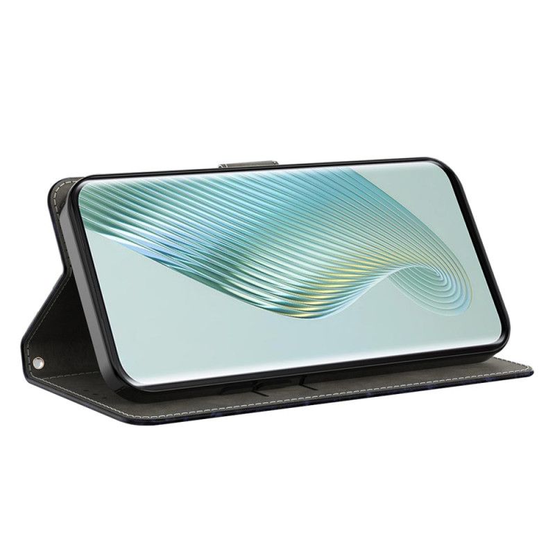 Kotelot Honor X9b / Magic 6 Lite Kultaisia Perhosia Mustalla Taustalla