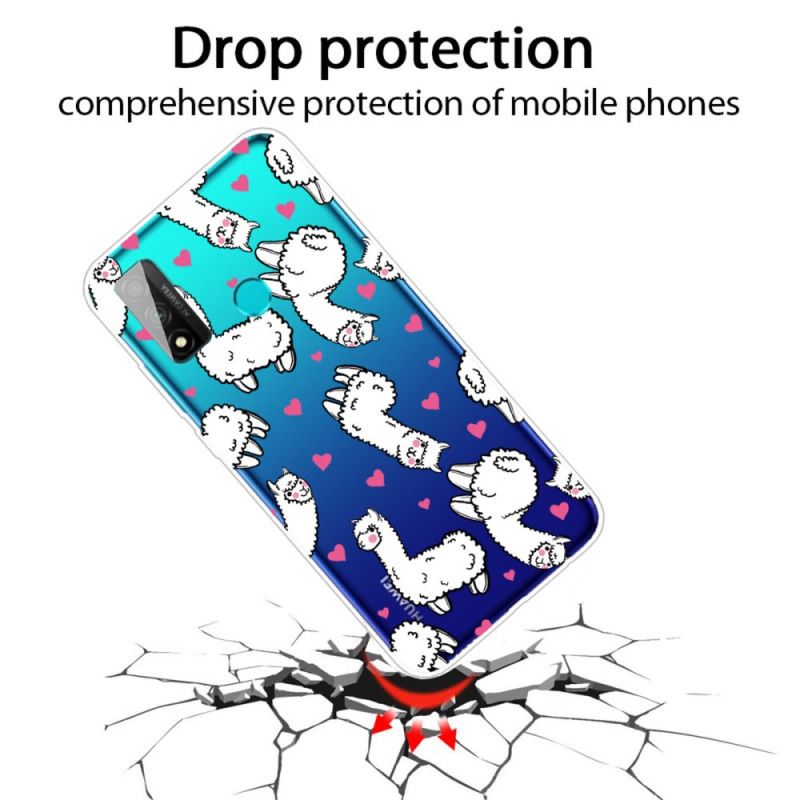 Kuori Huawei P Smart 2020 Läpinäkyvät Hauskat Laamat