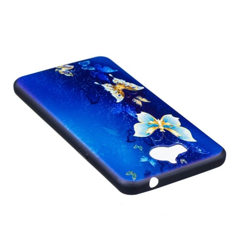 Kuori Huawei Y6 2017 Puhelinkuoret Kohokuvioidut Perhoset Yöllä