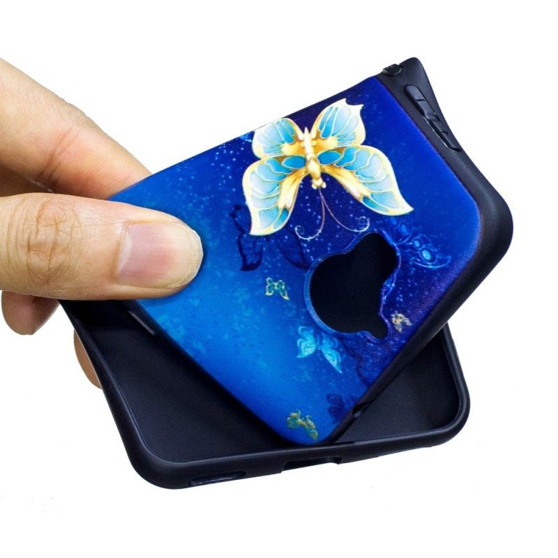 Kuori Huawei Y6 2017 Puhelinkuoret Kohokuvioidut Perhoset Yöllä