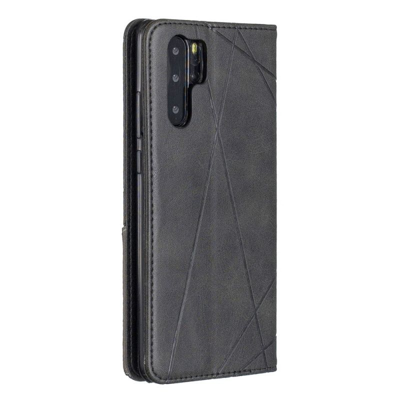 Flip Kotelot Huawei P30 Pro Harmaa Musta Puhelinkuoret Taiteilijan Tyyli