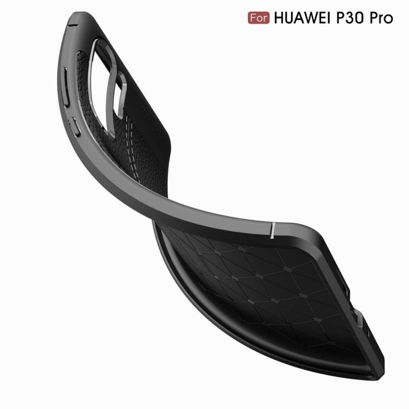 Kuori Huawei P30 Pro Punainen Musta Kaksilinjainen Litsi Nahkainen Vaikutus