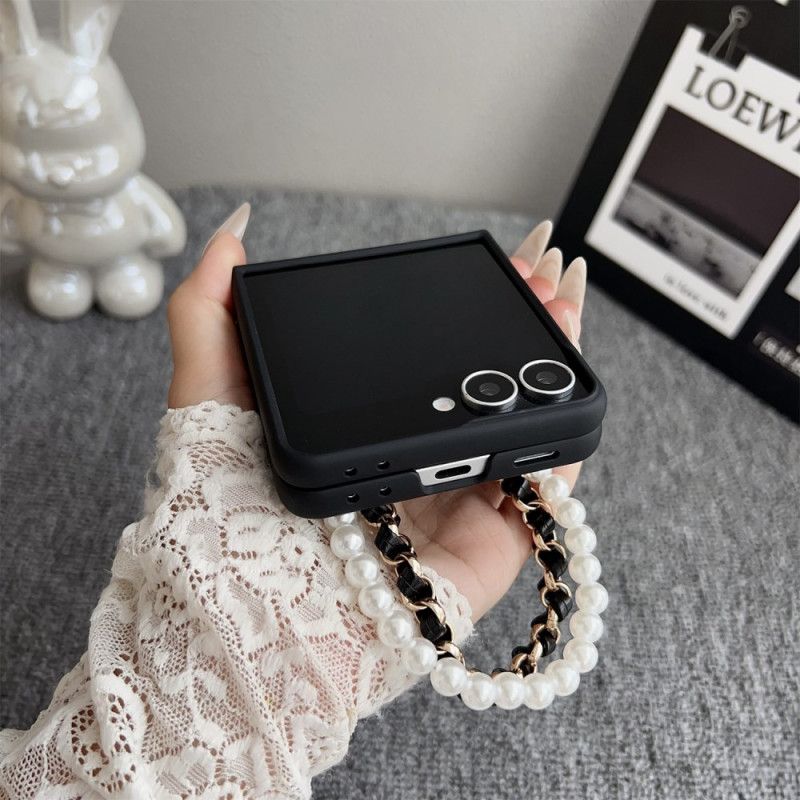 Case Samsung Galaxy Z Flip 7 Puhelinkuoret Hymiöpupu Rannekkeella