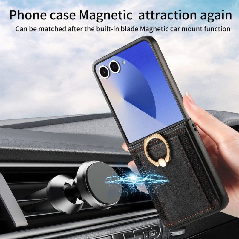 Kuori Samsung Galaxy Z Flip 7 Korttikotelo Ja Jalusta Suojakuori