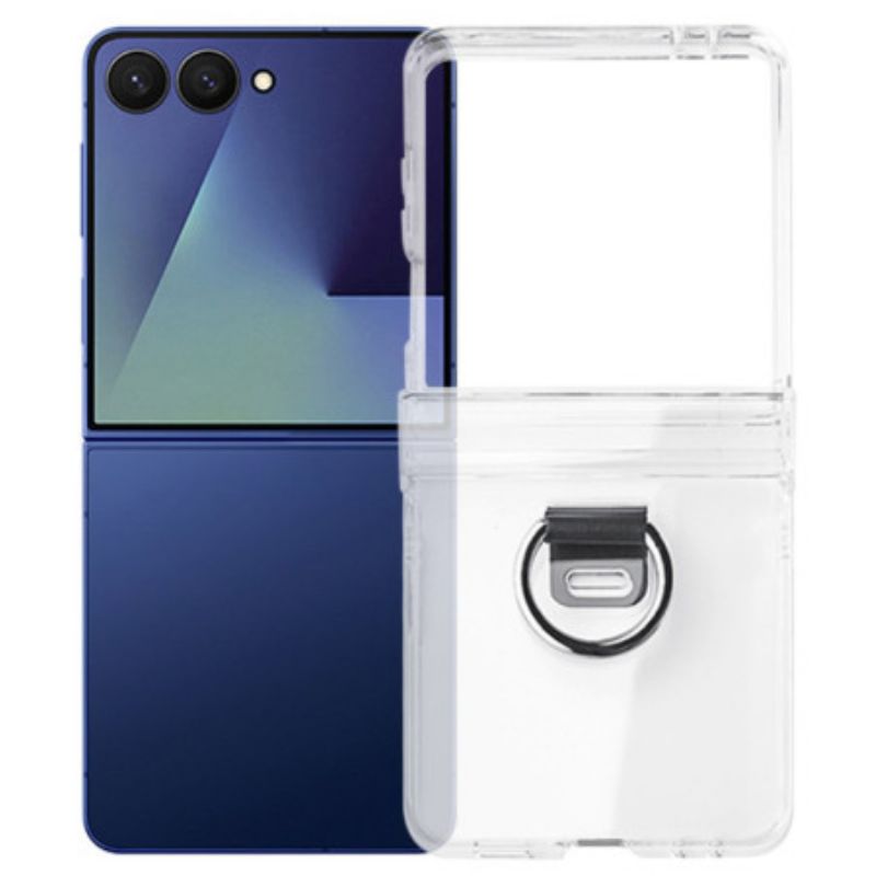 Kuori Samsung Galaxy Z Flip 7 Läpinäkyvä Sormuspidikkeellä Suojakuori