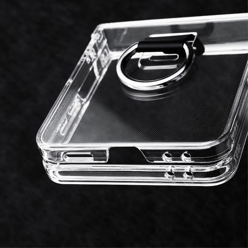 Kuori Samsung Galaxy Z Flip 7 Läpinäkyvä Sormuspidikkeellä Suojakuori
