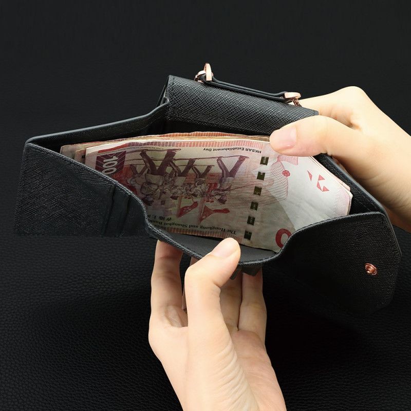 Kuori Samsung Galaxy Z Flip 7 Lompakko Ja Hihna Suojakuori