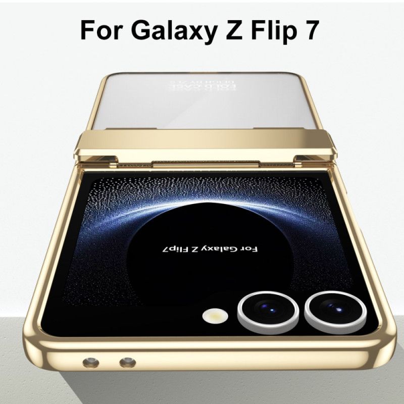 Kuori Samsung Galaxy Z Flip 7 Metallinen Reunus Näytönsuojalla