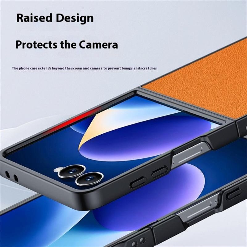 Kuori Samsung Galaxy Z Flip 7 Nahkakuvioinen Suojakuori