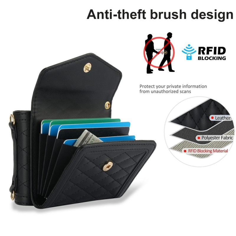 Kuori Samsung Galaxy Z Flip 7 Pehmustettu Korttikotelo Ja Olkahihna