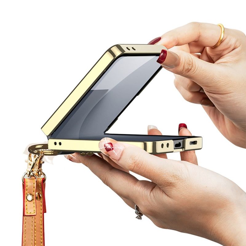 Kuori Samsung Galaxy Z Flip 7 Sormuspidike Ja Irrotettava Olkahihna