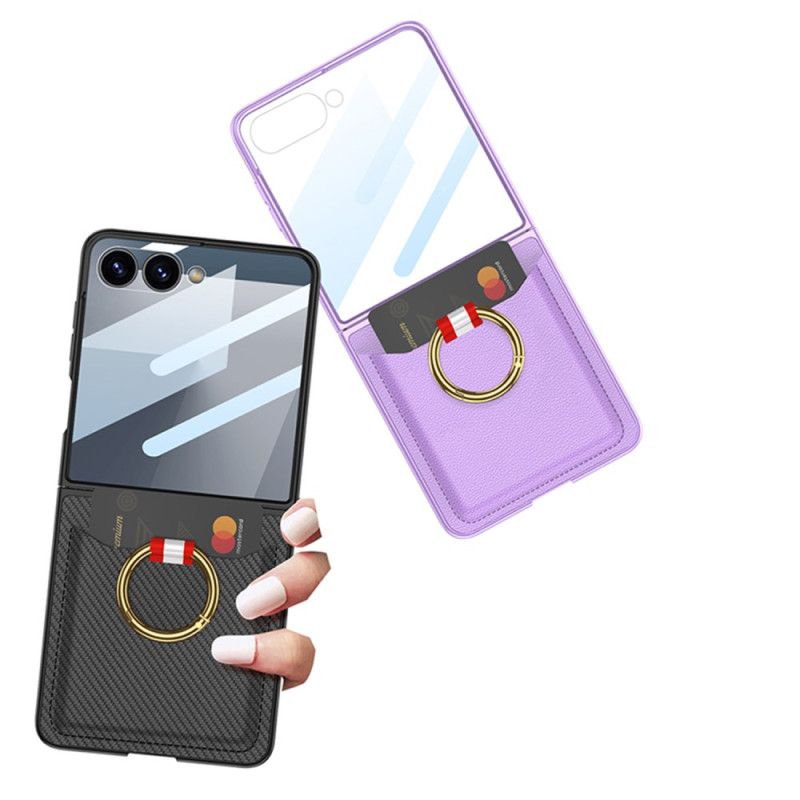 Kuori Samsung Galaxy Z Flip 7 Sormusteline Ja Korttiteline Suojakuori