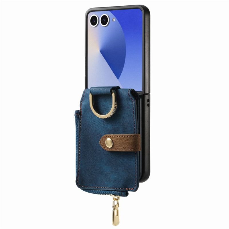 Kuori Samsung Galaxy Z Flip 7 Vetoketjullinen Tasku Ja Korttipidike