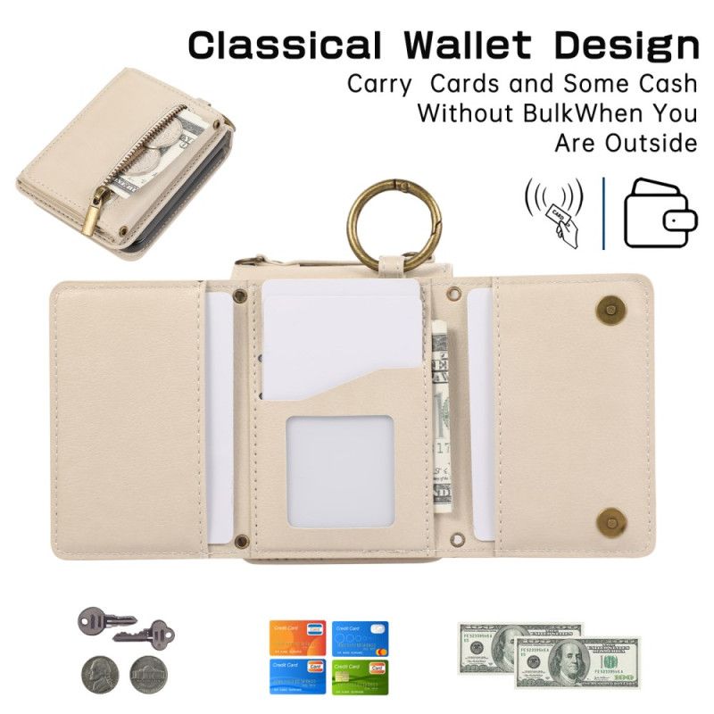 Puhelinkuoret Samsung Galaxy Z Flip 7 Lompakko Ja Olkahihna