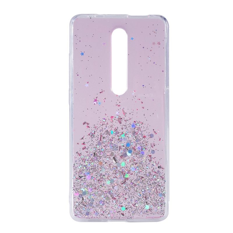 Case Kuoret Xiaomi Mi 9T / Mi 9T Pro Vaaleansininen Musta Puhelinkuoret Rakastan Kimallusta