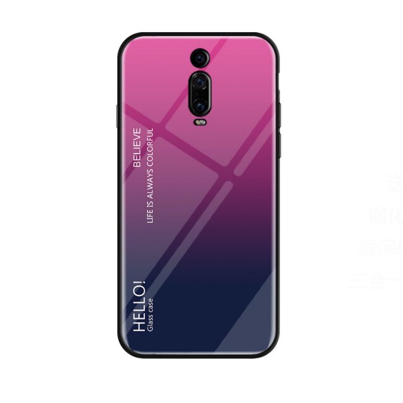 Case Kuoret Xiaomi Mi 9T / Mi 9T Pro Valkoinen Musta Puhelinkuoret Hei Karkaistu Lasi