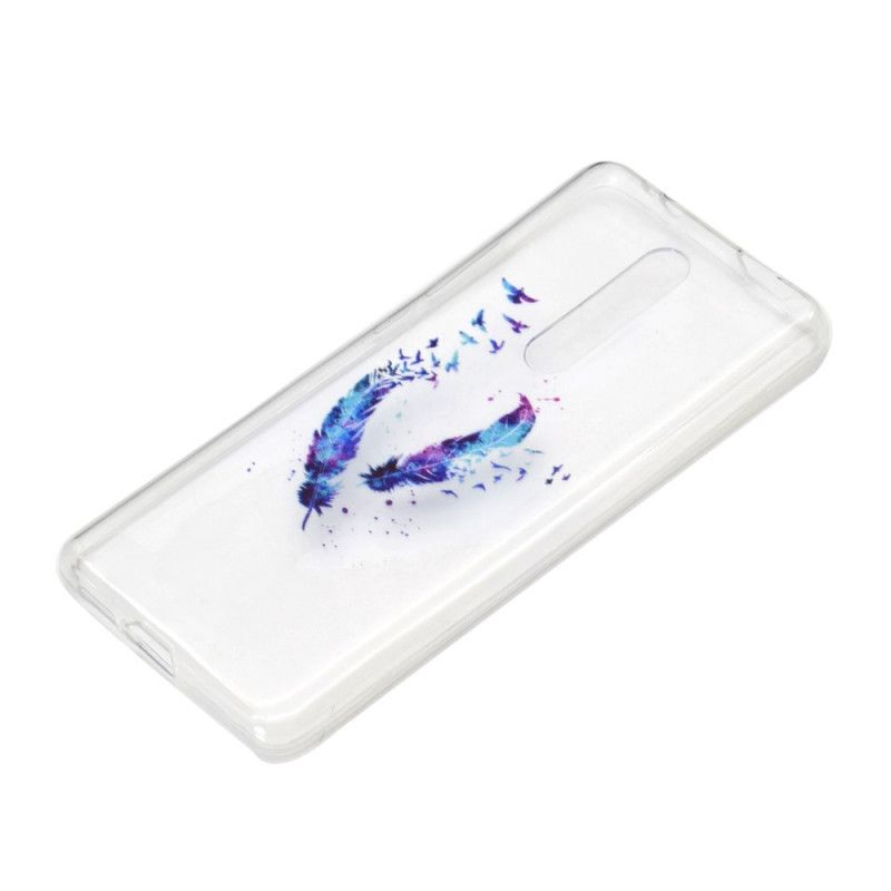 Kuori Xiaomi Mi 9T / Mi 9T Pro Läpinäkyvät Höyhenet Suojakuori
