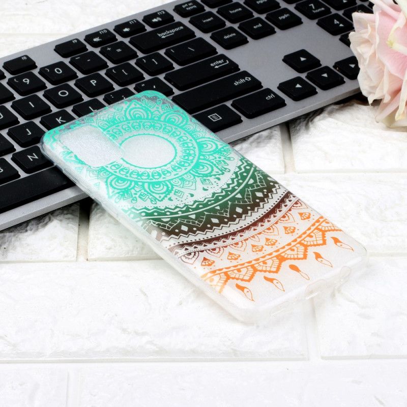 Case Kuoret Samsung Galaxy A31 Vihreä Musta Puhelinkuoret Läpinäkyvä Kukka Mandala