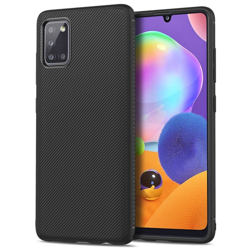 Kuori Samsung Galaxy A31 Musta Jazz-Sarja Twill Suojakuori