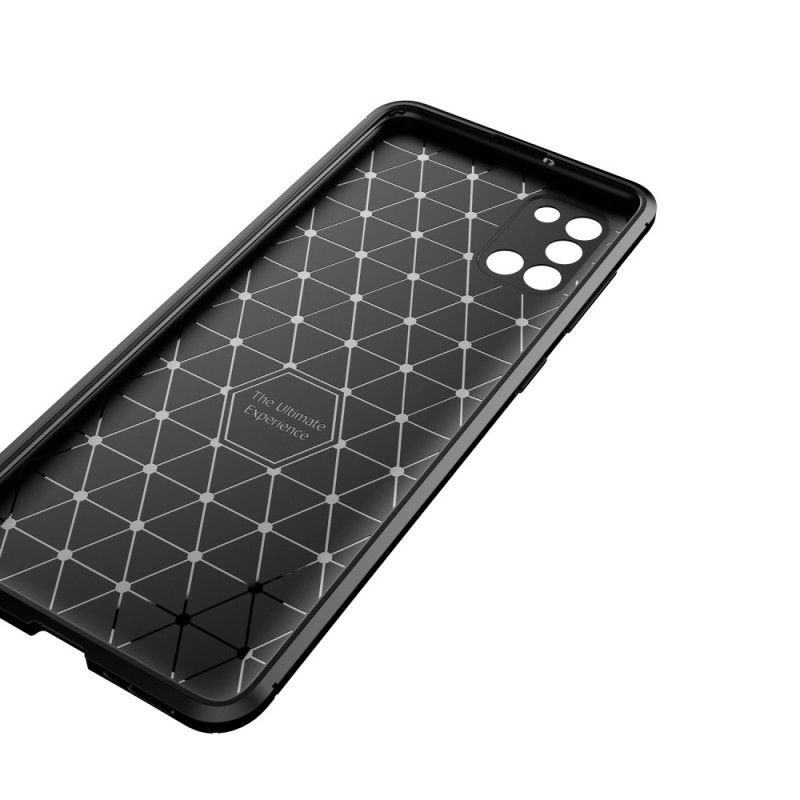 Kuori Samsung Galaxy A31 Tummansininen Musta Joustava Hiilikuidun Rakenne