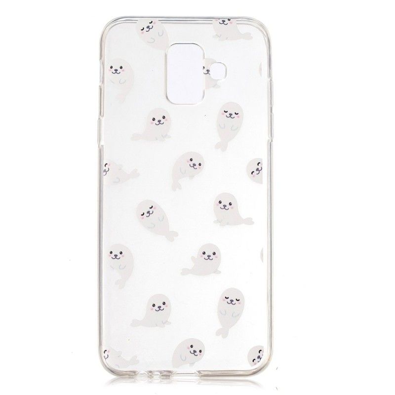 Case Kuoret Samsung Galaxy A6 Puhelinkuoret Läpinäkyvät Hauskat Merileijonat