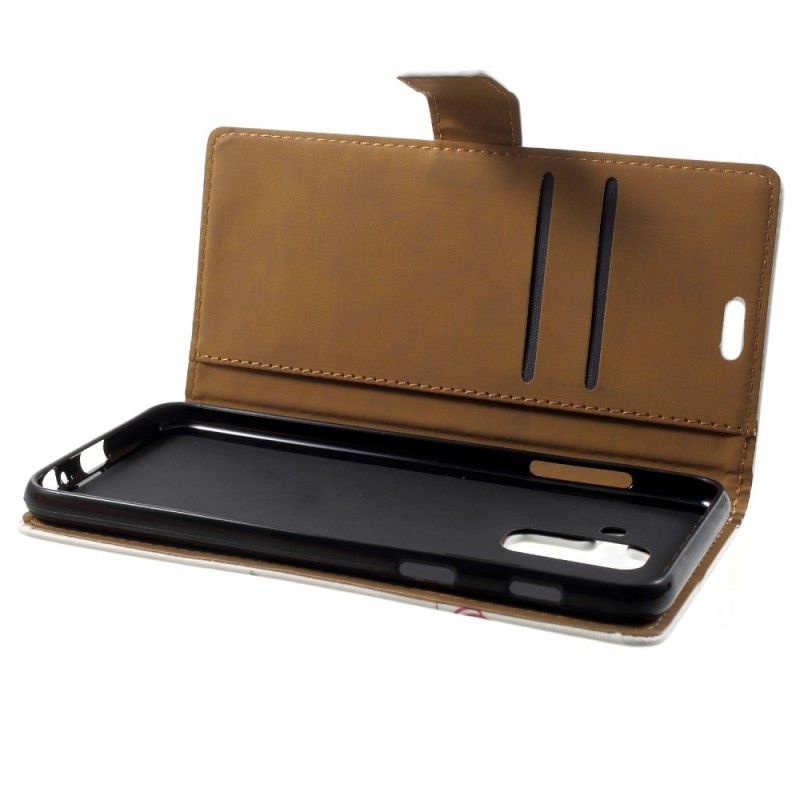 Flip Case Samsung Galaxy A6 Vaaleansininen Vihreä Kukkiva Puu