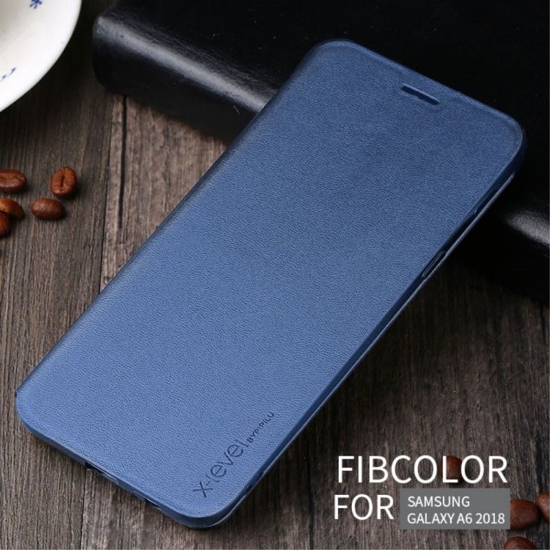 Flip Kotelot Samsung Galaxy A6 Musta Premium-Sarja