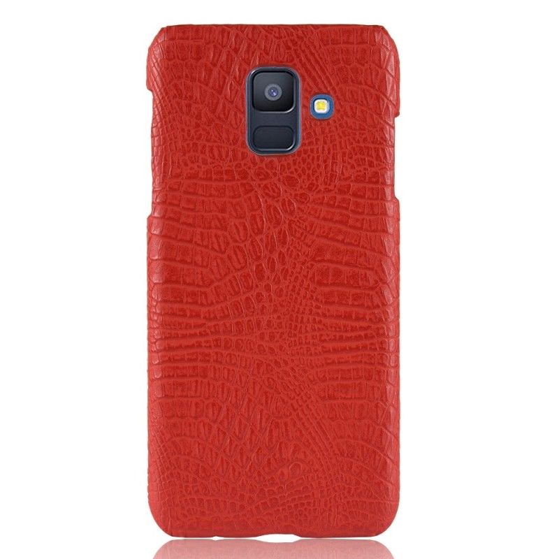Kuori Samsung Galaxy A6 Ruskea Musta Krokotiilin Ihovaikutus Suojakuori