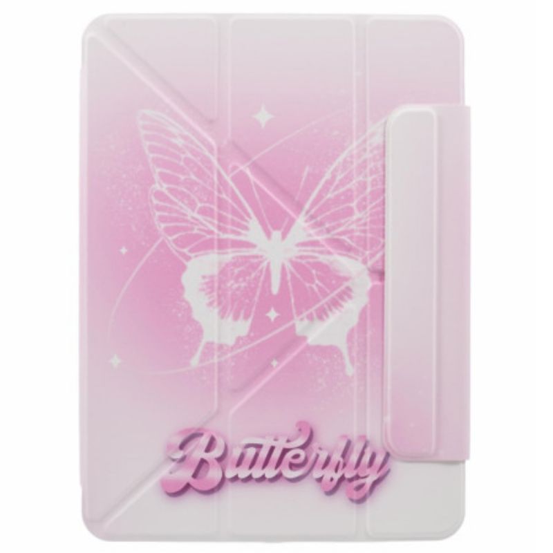 Kotelot iPad Pro 13 (2024) Origami Pink Butterfly Suojakuori