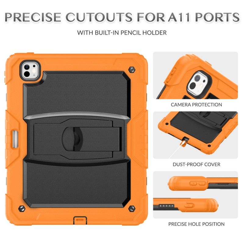 Kuori iPad Pro 13 (2024) Kolminkertainen Suoja Olkahihnalla