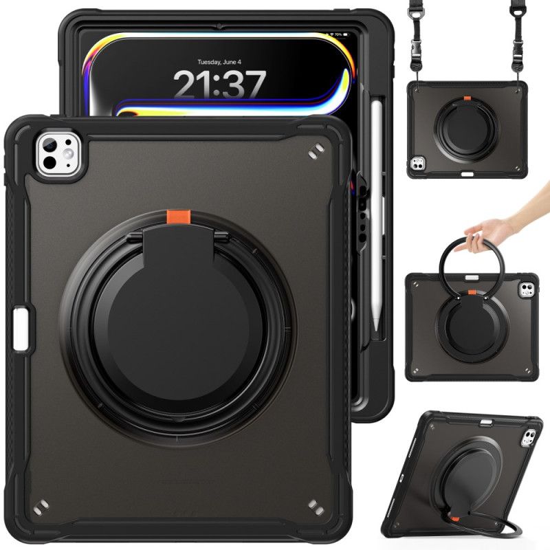 Case iPad Pro 13 (2025) Puhelinkuoret Pyörivä Jalusta Ja Olkahihna
