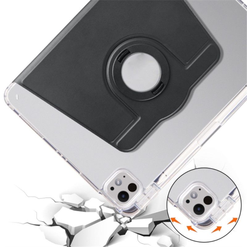 Kotelot iPad Pro 13 (2025) Pyörivä Jalusta Ja Irrotettava Läpinäkyvä Selkänoja