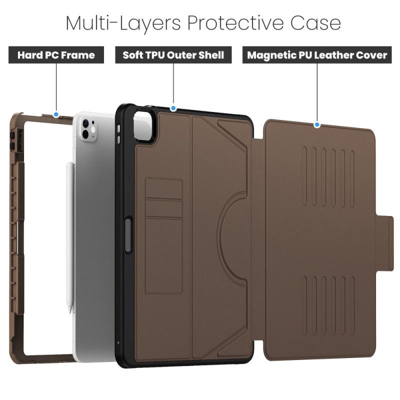 Kotelot iPad Pro 13 (2025) U-muotoinen Jalusta Ja Korttipidike