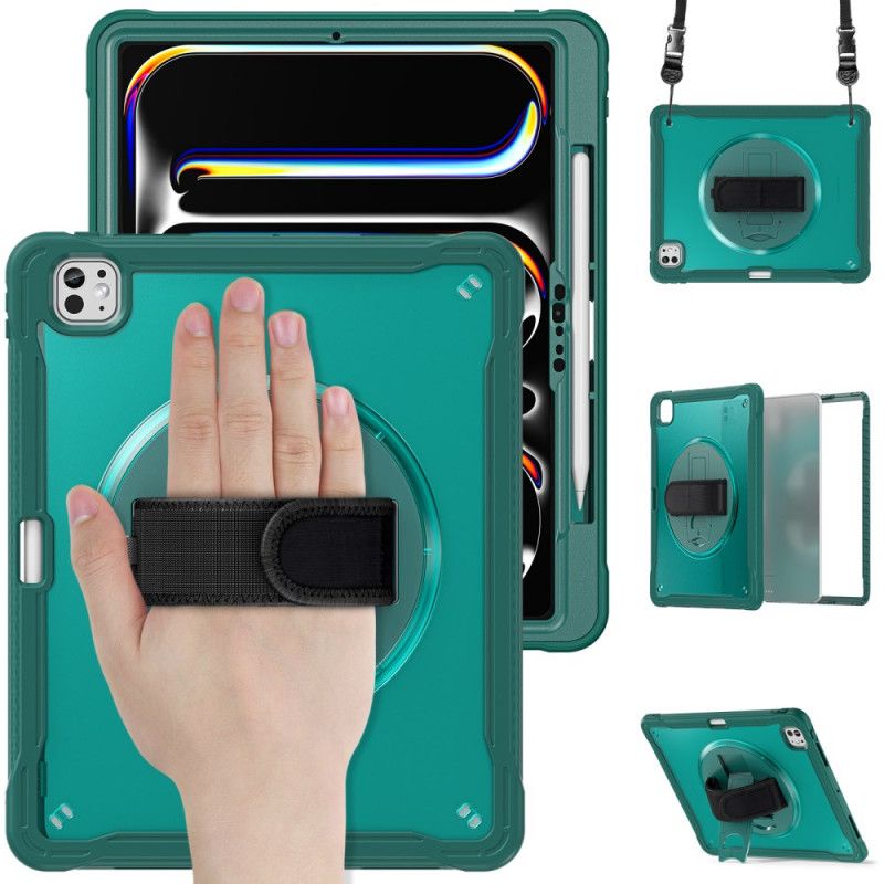 Kuori iPad Pro 13 (2025) Käsihihna Jalusta Ja Olkahihna