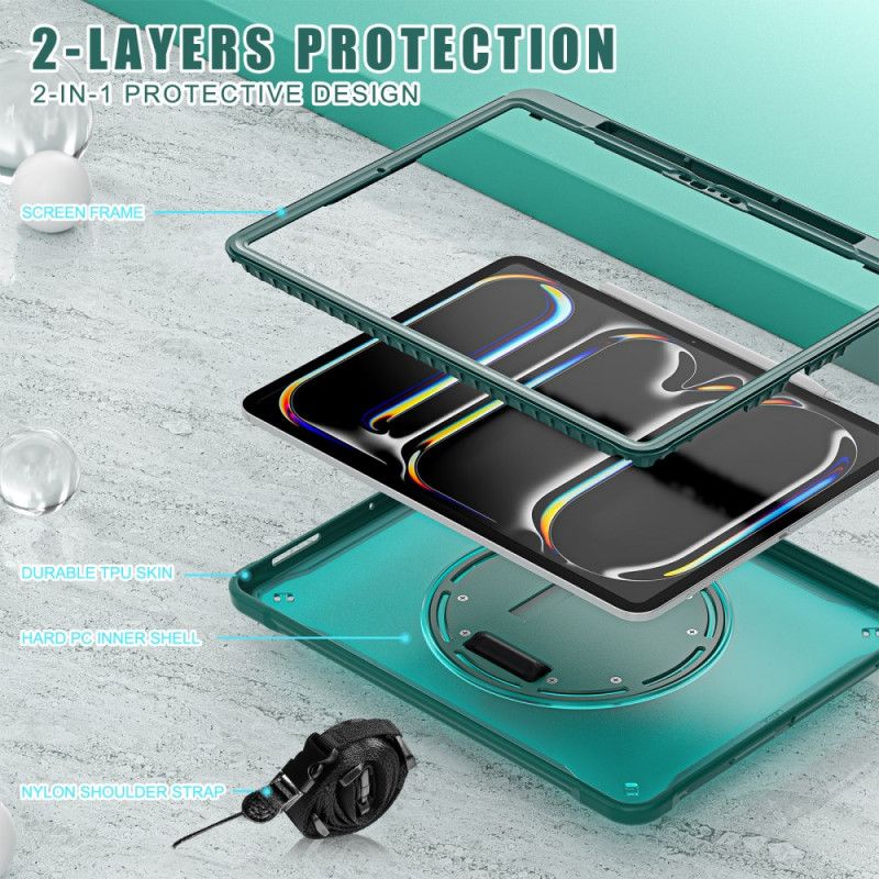 Kuori iPad Pro 13 (2025) Käsihihna Jalusta Ja Olkahihna