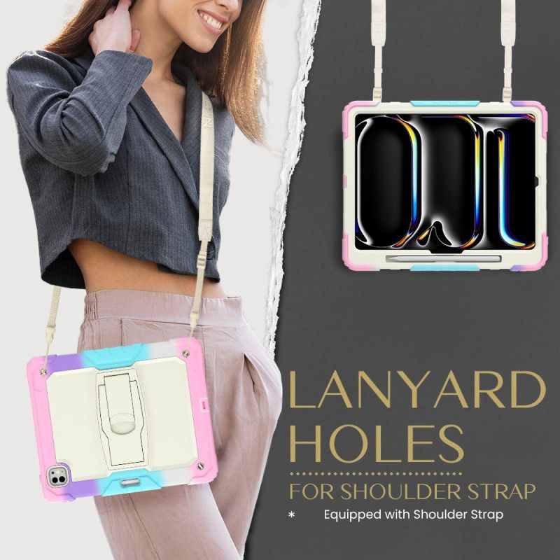 Kuori iPad Pro 13 (2025) Kestävä Kynänpidike Ja Olkahihna