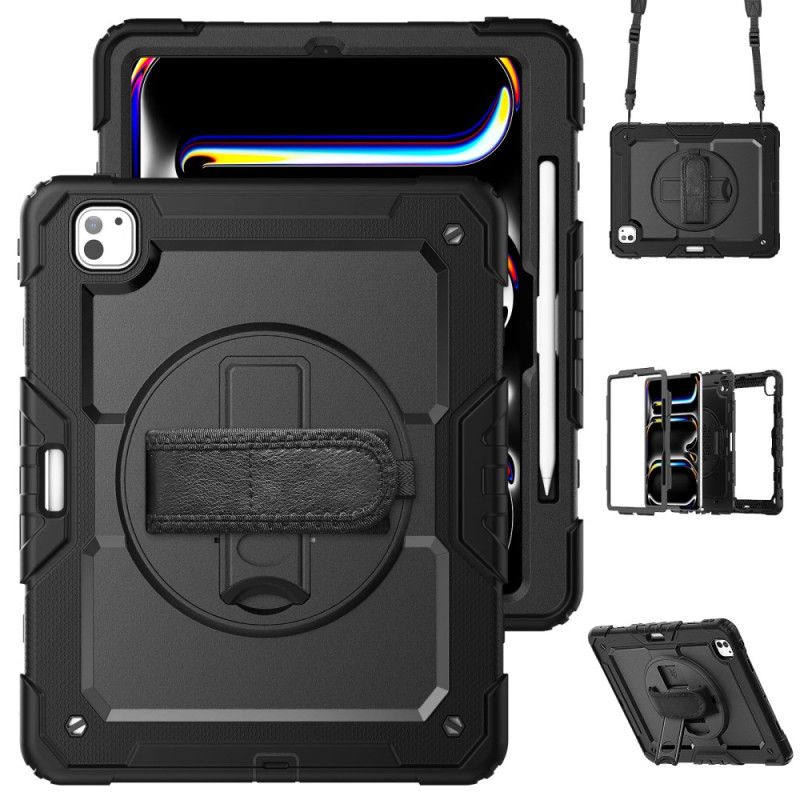 Kuori iPad Pro 13 (2025) Kestävä Näytönsuoja Ja Olkahihna
