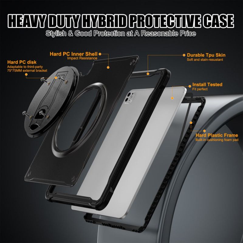 Kuori iPad Pro 13 (2025) Läpikuultava Jalustalla