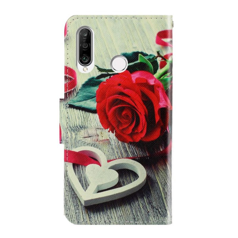 Kotelot Huawei Y6p Romanttinen Ruusu Stringillä Suojakuori