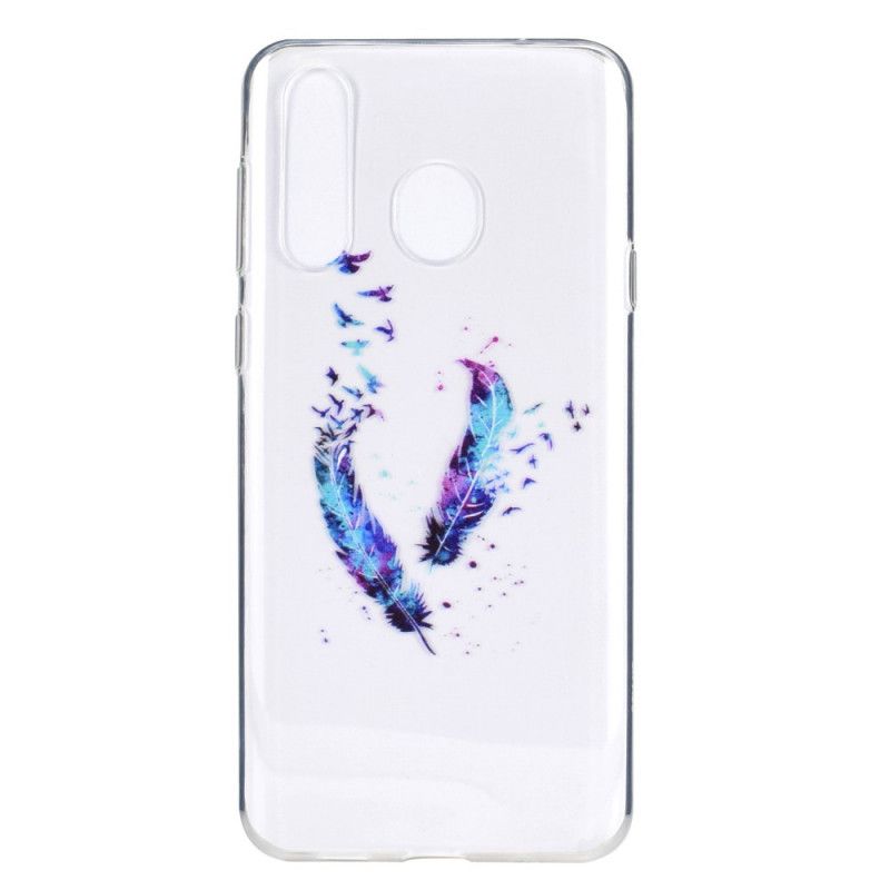 Kuori Huawei Y6p Läpinäkyvät Höyhenet Suojakuori